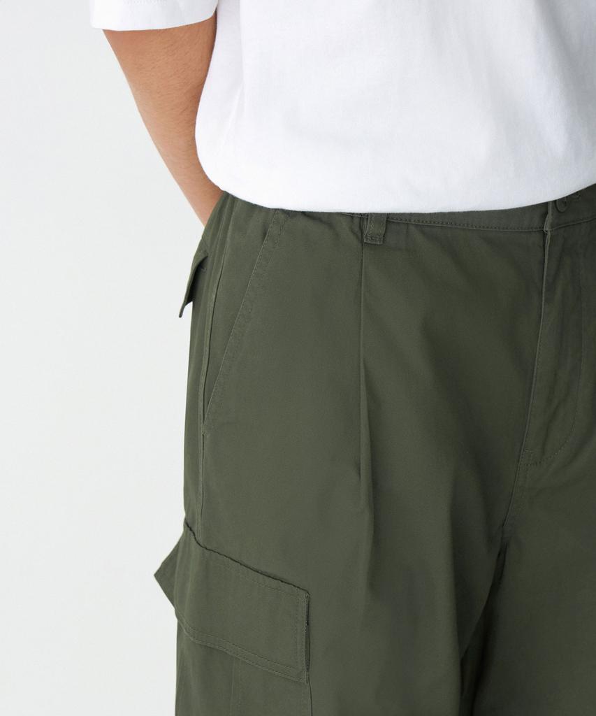Musinsa Standard Cotton Parachute Elastic Cargo Pants [Khaki]