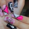 24Pcs Love Ballerina Press On Nails Set Full Cover Artificial Fake Nails Professional Adhesive Free False Nail Art
