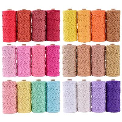 4mm Colored Cotton Rope for DIY Tapestry, Decor, Drawstring Bags, and Crafts