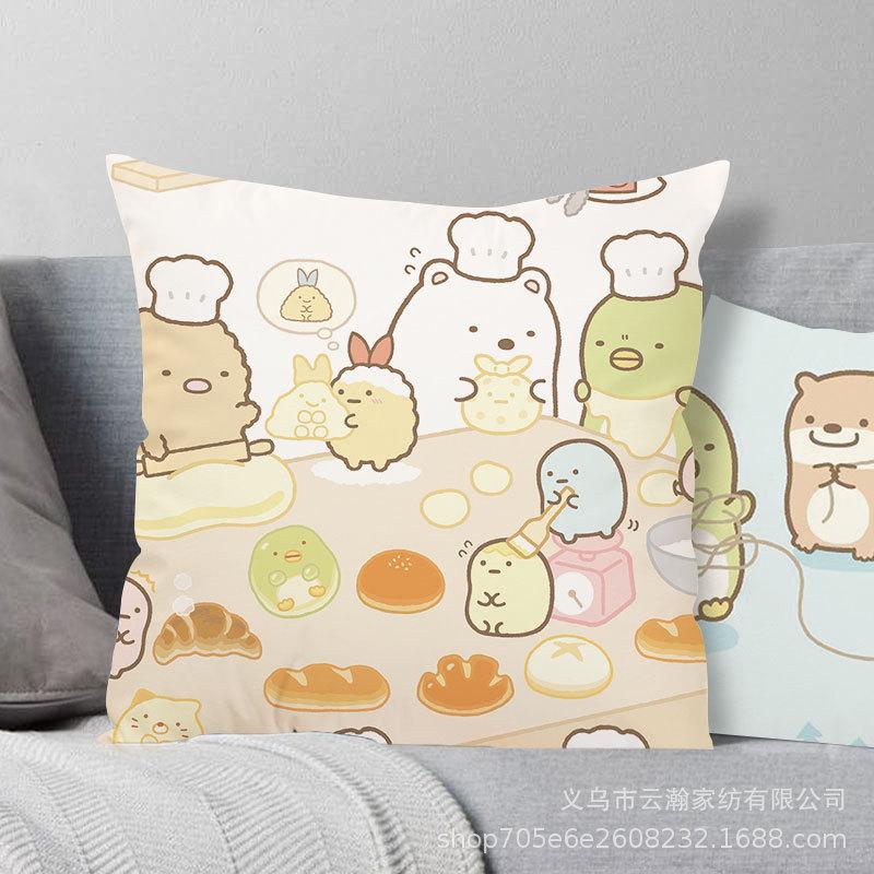 Cartoon Cartoon Corner Creature Pillow Cute Ins Animal Pillow Case Office Waist Rest Premium Durable Quality Useful
