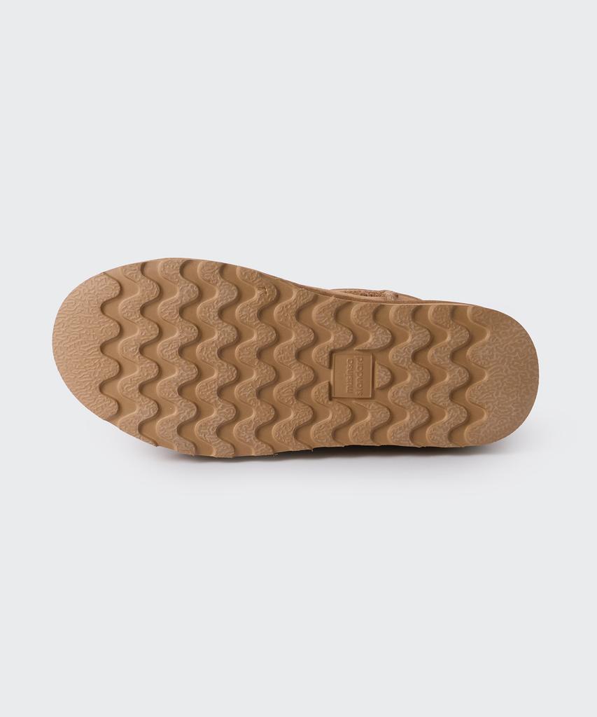Musinsa Standard Woman Winter Pug Platform Short Boots [Light Brown]