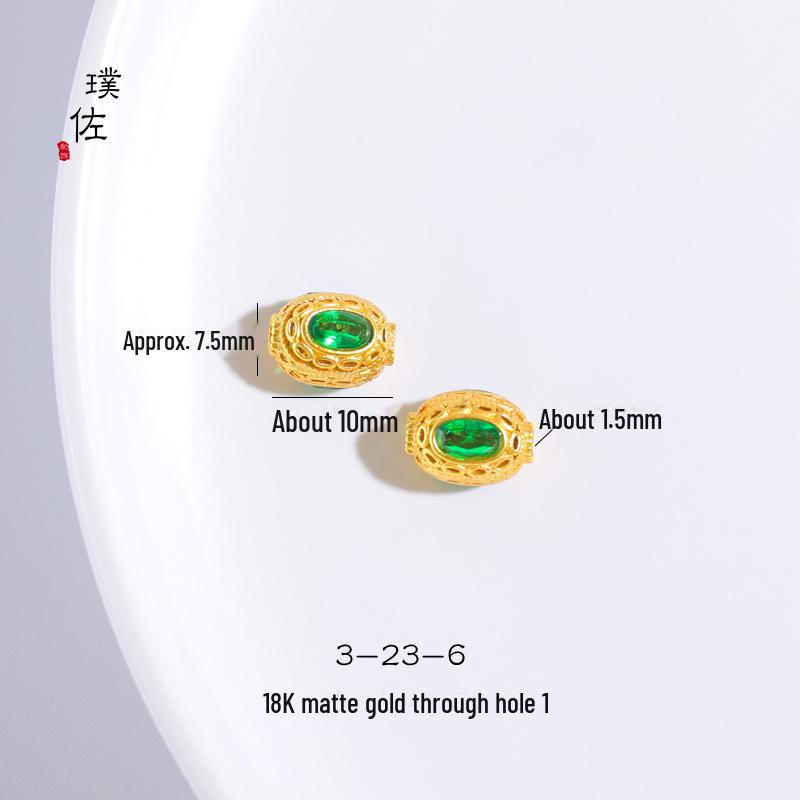 18k Matte Gold Pearl Butterfly Flower Pendant Love Bracelet Necklace DIY Jewelry Accessories for Women