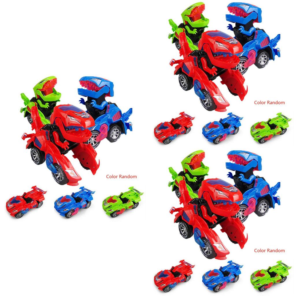 Vibrant Transforming Dinosaur Led Car T-rex Featuring Fun Sounds And Bright Lights For Young Adventurers