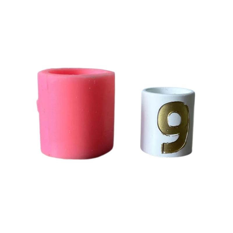 Number Carved Silicone Candle Holder Molds Epoxy Resin Silicone Molds for Candlestick Tealight Holder Home Decoration