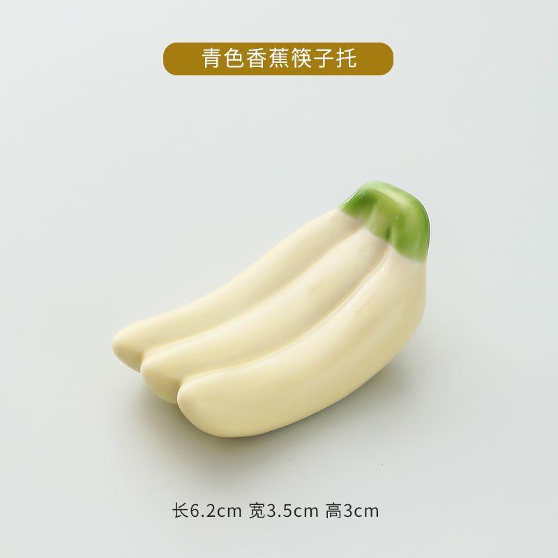 Japanese Style Cute Cartoon Fruit Ceramic Household Chopstick Rack Tableware Storage Rack Dining Table Decor Kitchen Accessories
