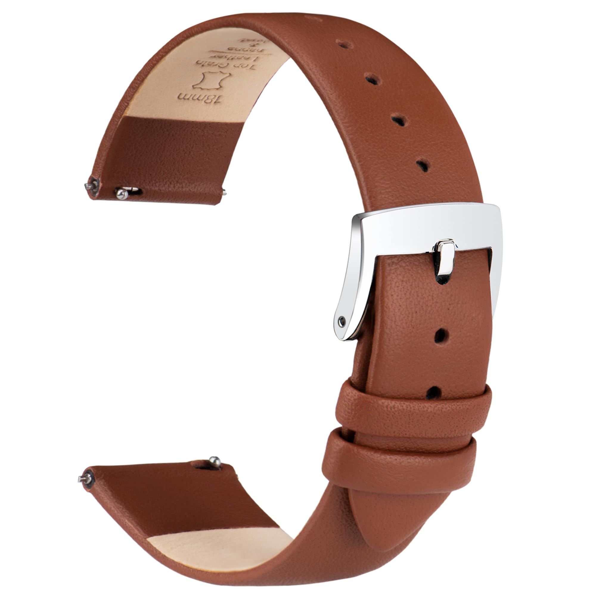 

[OTTOODY] Genuine Leather Watch Band, Watch Strap 12mm, 14mm, 16mm, 18mm, 20mm, 22mm, Elegant 20 mm
