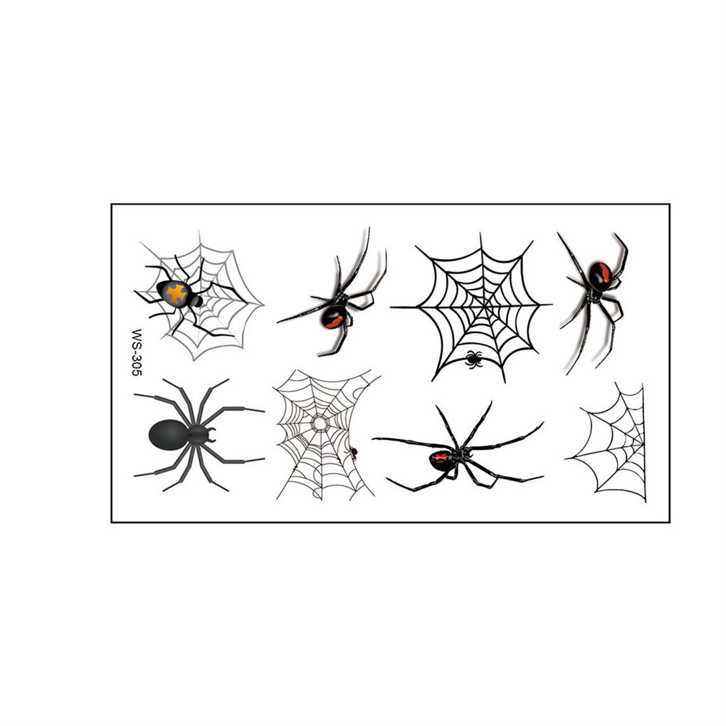 10 Pieces Stickers Sexy 3D Spider Embellishment Transfer Tattoos Halloween Role-playing Parties Women Kids