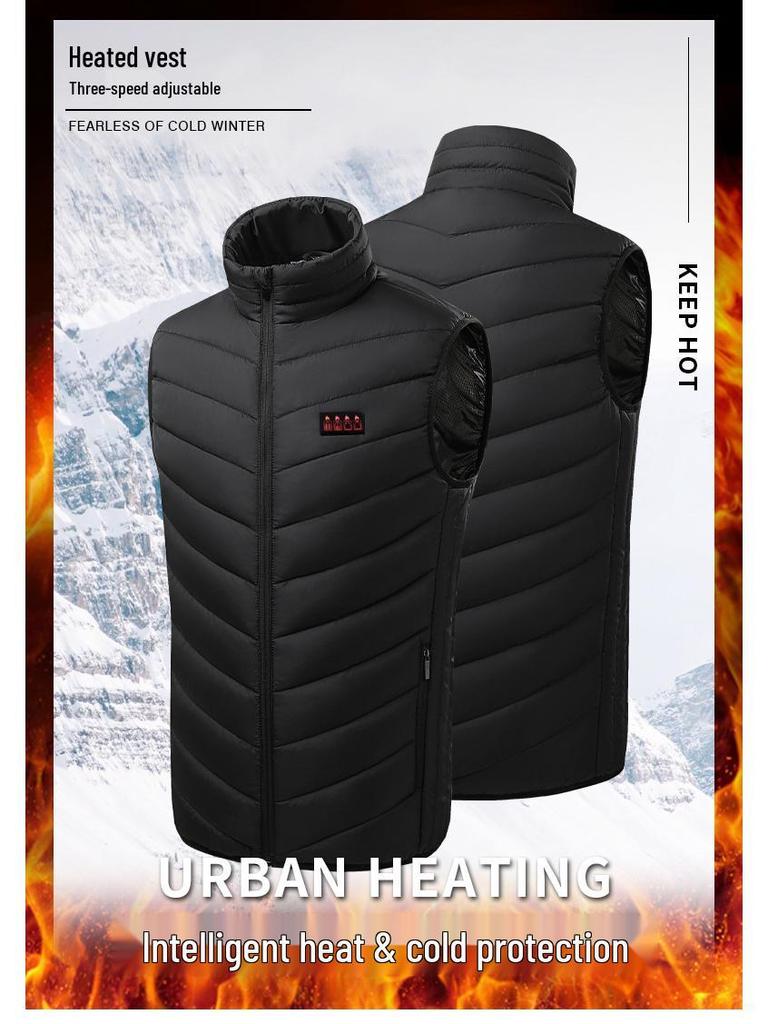 Seventeen-Zone USB Electric Heating Vest for Winter Warmth