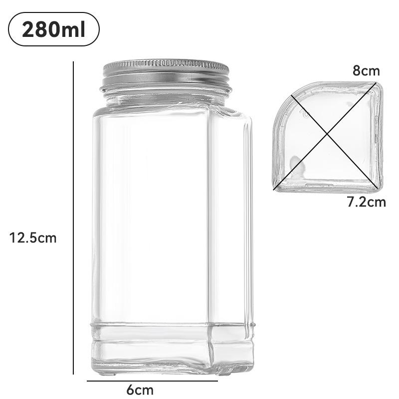 Popular Four-in-One Multifunctional Glass Storage Jars for Kitchen Seasonings