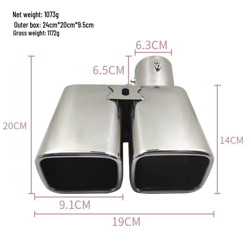 Blue-Plated Dual-Outlet Exhaust Tailpipe for Toyota Alphard 30 Series/Vellfire