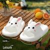 Women's Cute Rabbit Slippers - Summer Indoor Non-Slip, Odor-Resistant Thick Sole for Home & Bath.