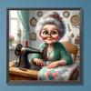5D DIY Full Round Drill Diamond Painting Grandma Kit Home Decor Art Craft