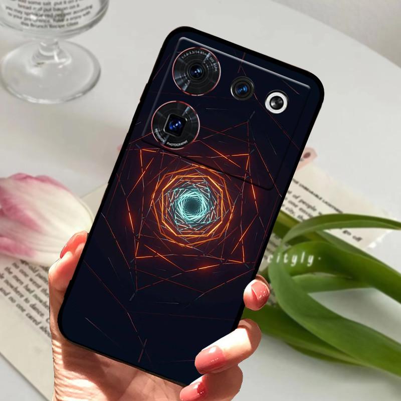 Case For ZTE Nubia Z50 Ultra Case Soft Print Silicone TPU Black Bumper Cover For ZTE Nubia Z60 Ultra Phone Back Coque z50Ultra