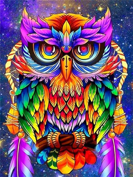 5d Diamond Painting New Owl Cartoon Full Square/round Embroidery Colorful Bird Animal Mosaic Home Decor