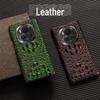 Crocodile skull genuine leather protective cover for Honor Magic3 mobile phone.