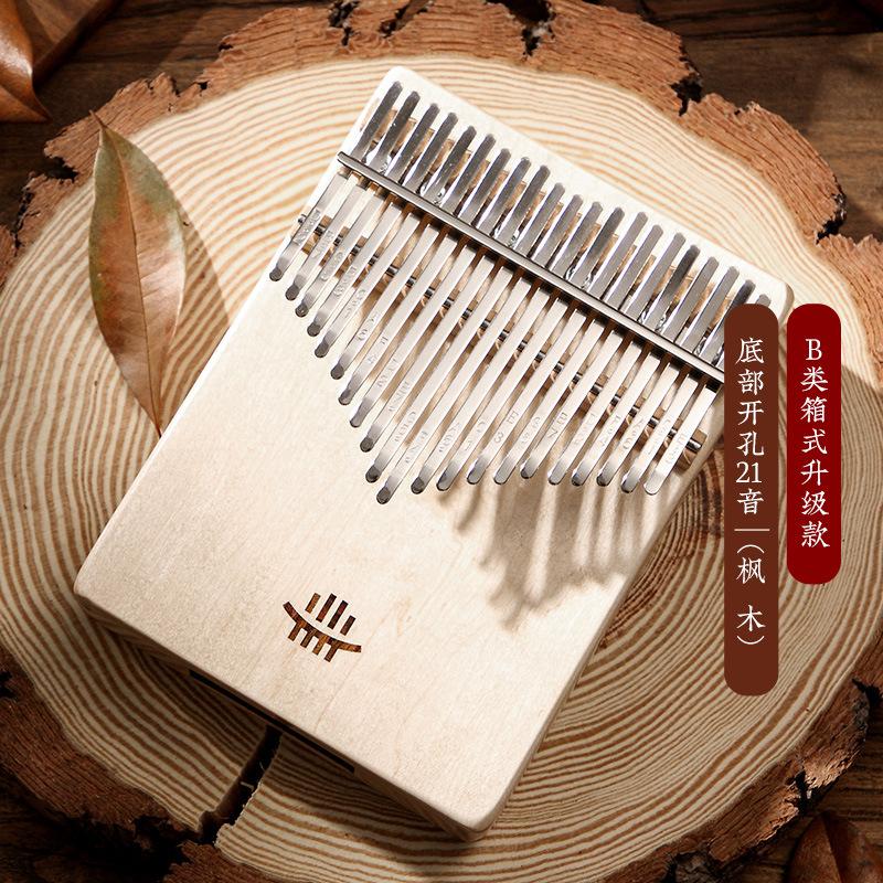 Kalimba 17 Keys with Hole 21 Keys Kalimba Full Solid Wood Thumb Piano Musical Instrument Professional Mbira For Beginners