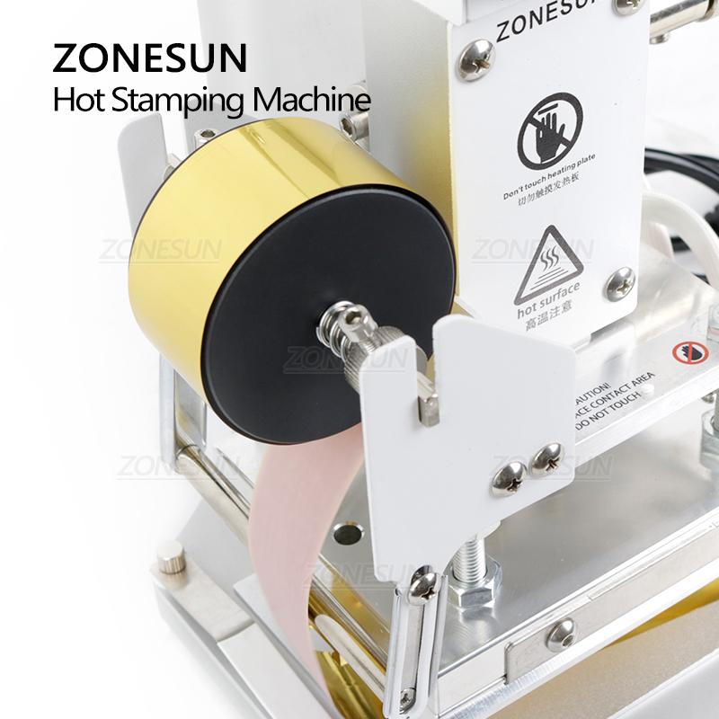 ZONESUN ZS-100B Dual Use Hot Foil Stamping Machine Manual Bronzing Machine For Pvc Card Leather Pencils Paper Stamping Machine