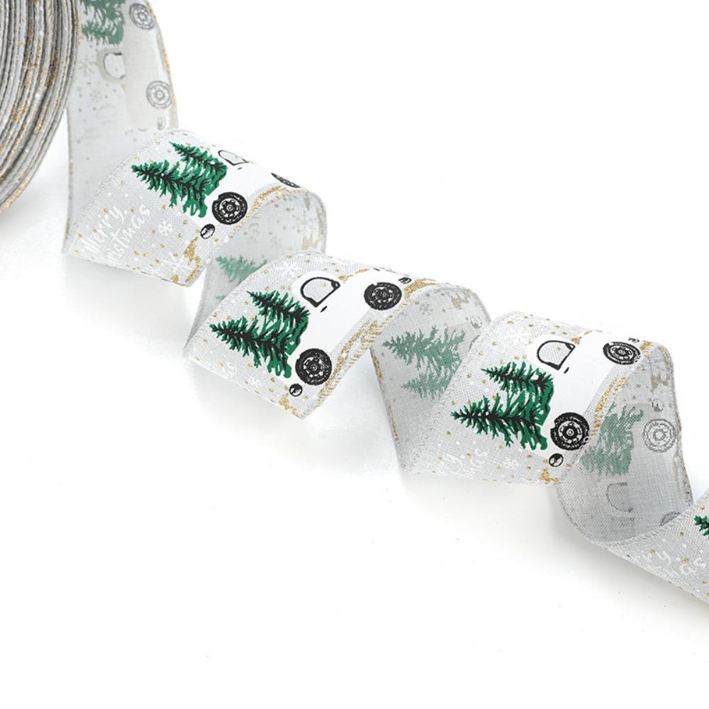 DIY Wreath Christmas Ribbon 5CM 6.3CM 2M Christmas Gift Packing Wrapping  Party