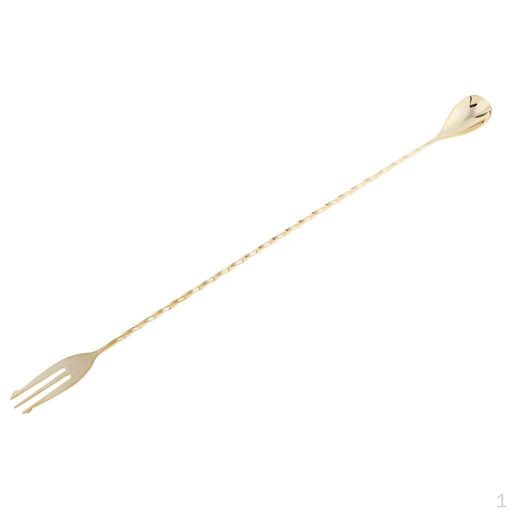 20inch Long Handle Stainless Steel Cocktail Spoon Barware Tools Gold