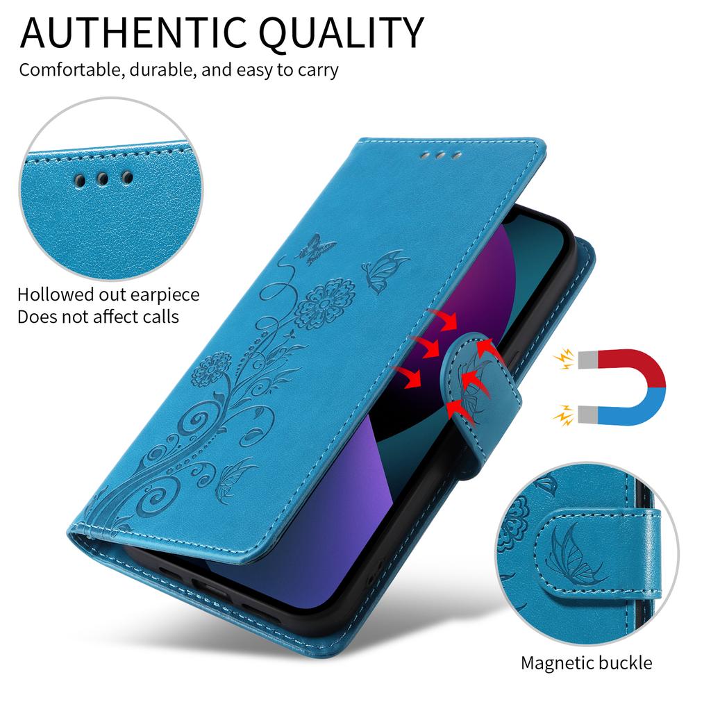 For Oppo A5 Pro 5G/A5 Vitality Edition Case Butterfly Floral Imprint Wallet Stand Leather Phone Cover