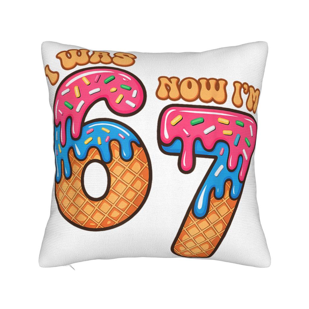 67 Meme Hands Six Seven 6 7 Pillow Case Comfy Pillow Cover Retro Trendy Pillowcases For Living Room Sofa