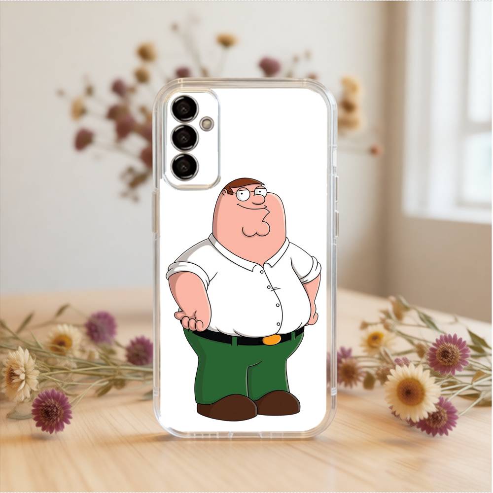 Cartoon F-Family Funny Guy Phone Case Transparent Silicone Soft For SamsungA10,12,20,21S,30,31,40,50,51,52,70,71 Samsung a50 30s 50s