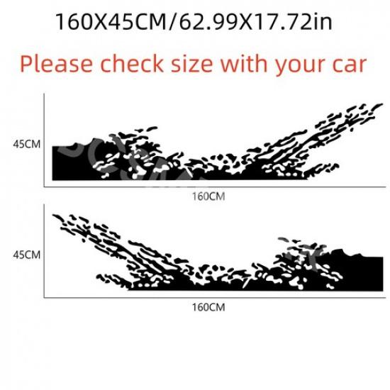 Car Splash Offroad Graphics Stickers Vinyl Decal DIY Decoration 62.99X17.72in
