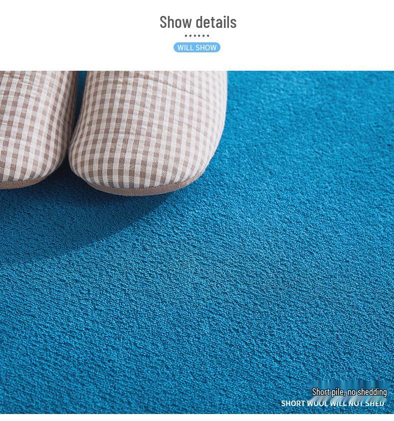 Soft Solid Color Coral Fleece Carpet for Bedroom and Living Room