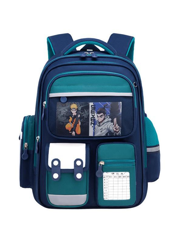 British Style Naruto Children's Backpack: Large Capacity for Grades 1-6, Unisex Double Shoulder Bag