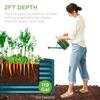 4x2x2ft Outdoor Metal Raised Garden Bed Deep Root Planter Box for Vegetables Flowers Herbs and Succulents W/ 119 Gallon Ccity P