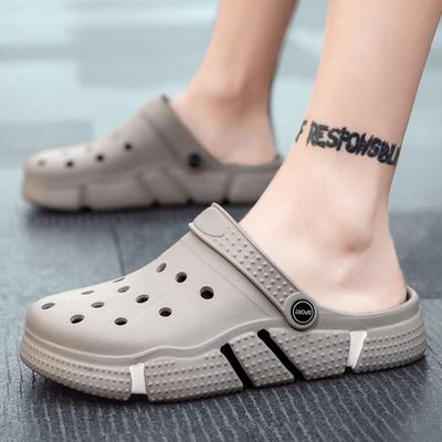 Stepping On Shit Hole Shoes Men's Summer Wear Non-slip Thick-soled Beach Sandals Men's Trendy Large-size Eva Bag Head Slippers