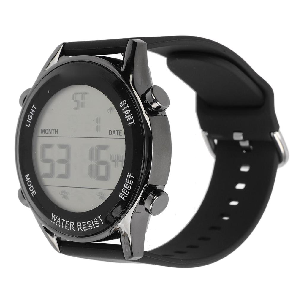 Digital Chronograph Watch WR50M Waterproof Luminous Large Screen Outdoor Sports Watch for Men Black