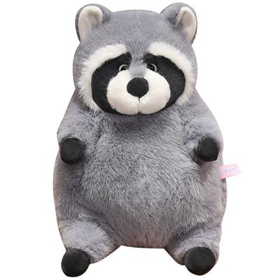 20-45cm Artificial Fat Raccoon Plush Doll Grey Round Raccoon Animal Plush Toy Super Soft Christmas Gift for Boys and Girls