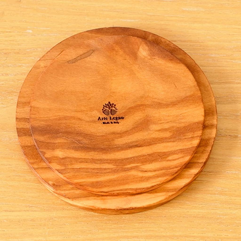 Arte Legno Altereno Wooden Coasters, Stylish Tabletop Tray, Set of 2 (Round, Large)