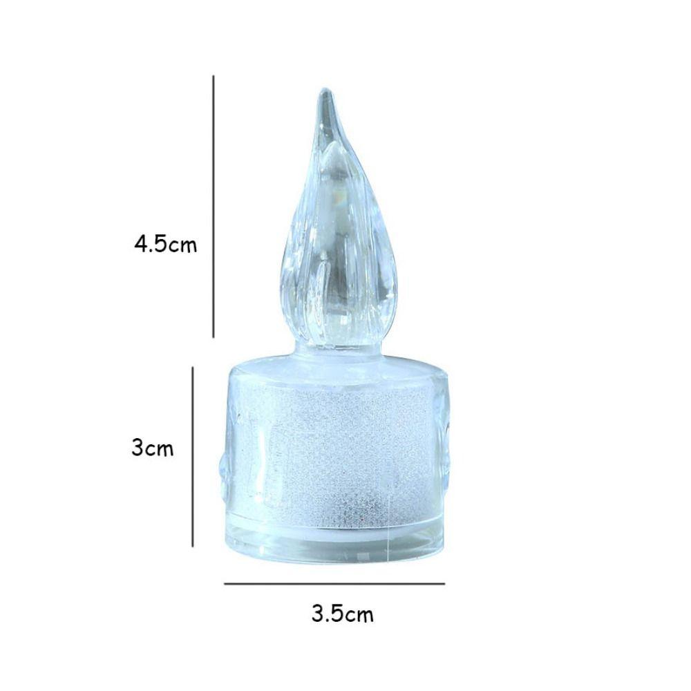 24Pcs Romantic with Battery Candles Light LED Acrylic Electronic Candle Flameless Candle Lamp Home
