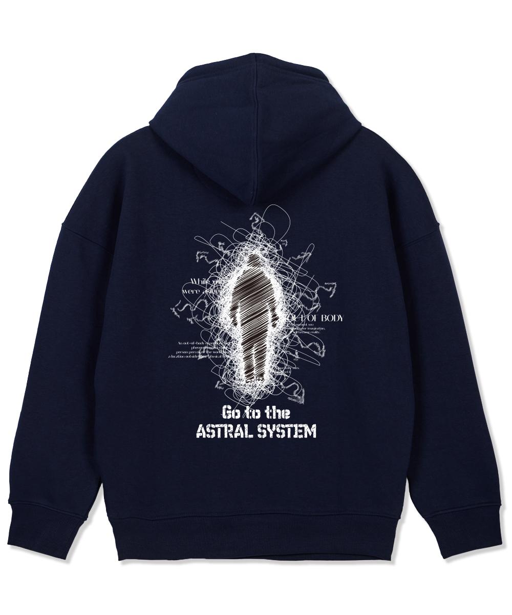 Astral Projection Astral System Oversized Wide Shoulder Hoodie_Navy L