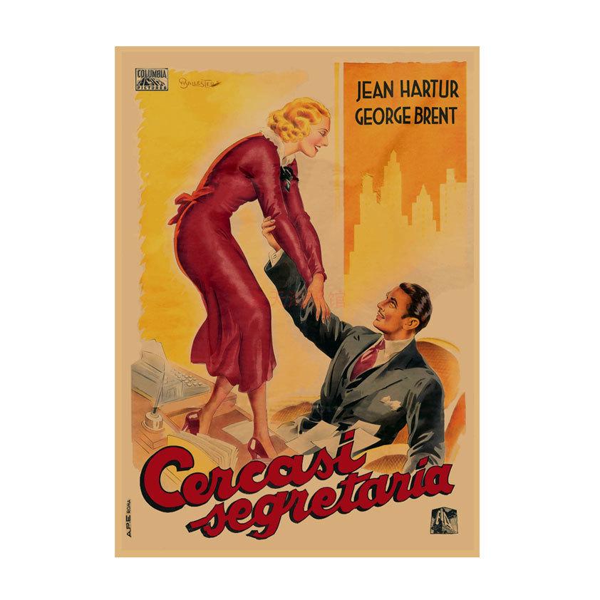 Retro Movie Illustration Poster for Bar, Cafe, or Dormitory Wall Decor