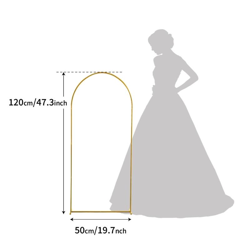 Goldener Eisen Hochzeitsbogen Dekor mit mehreren Größen Einfache Montage Party Hintergrundstruktur