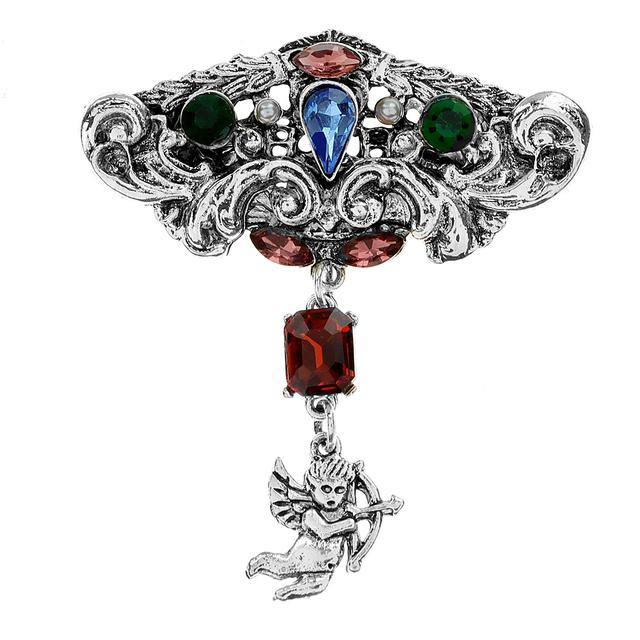 

Новые броши-купидон со стразами для женщин и мужчин, винтажная мода, ретро-дизайн, булавка, маленький ангел, аксессуары, высокое качество