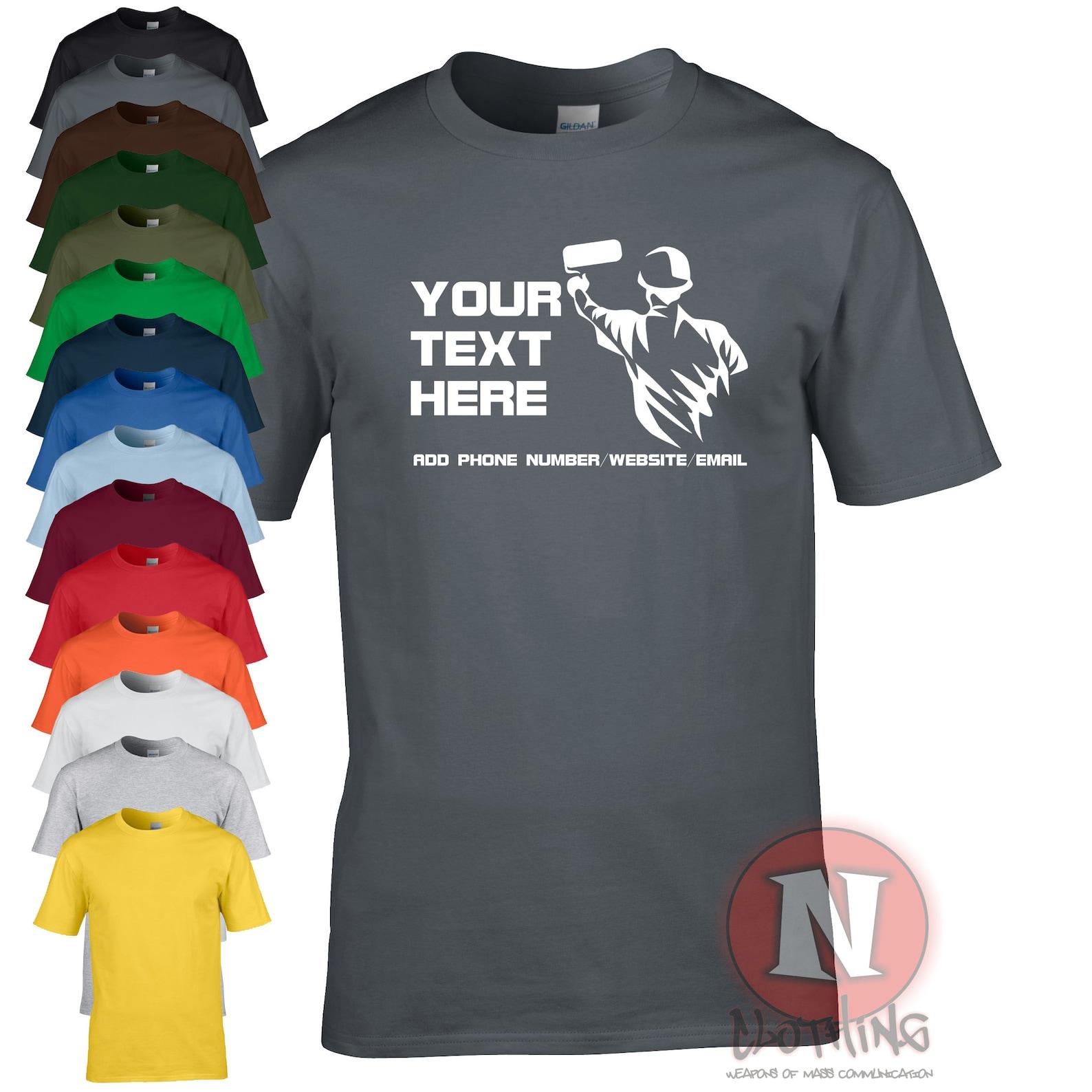 Customizable Painters & Decorators T-Shirt: Company Logo Workwear S