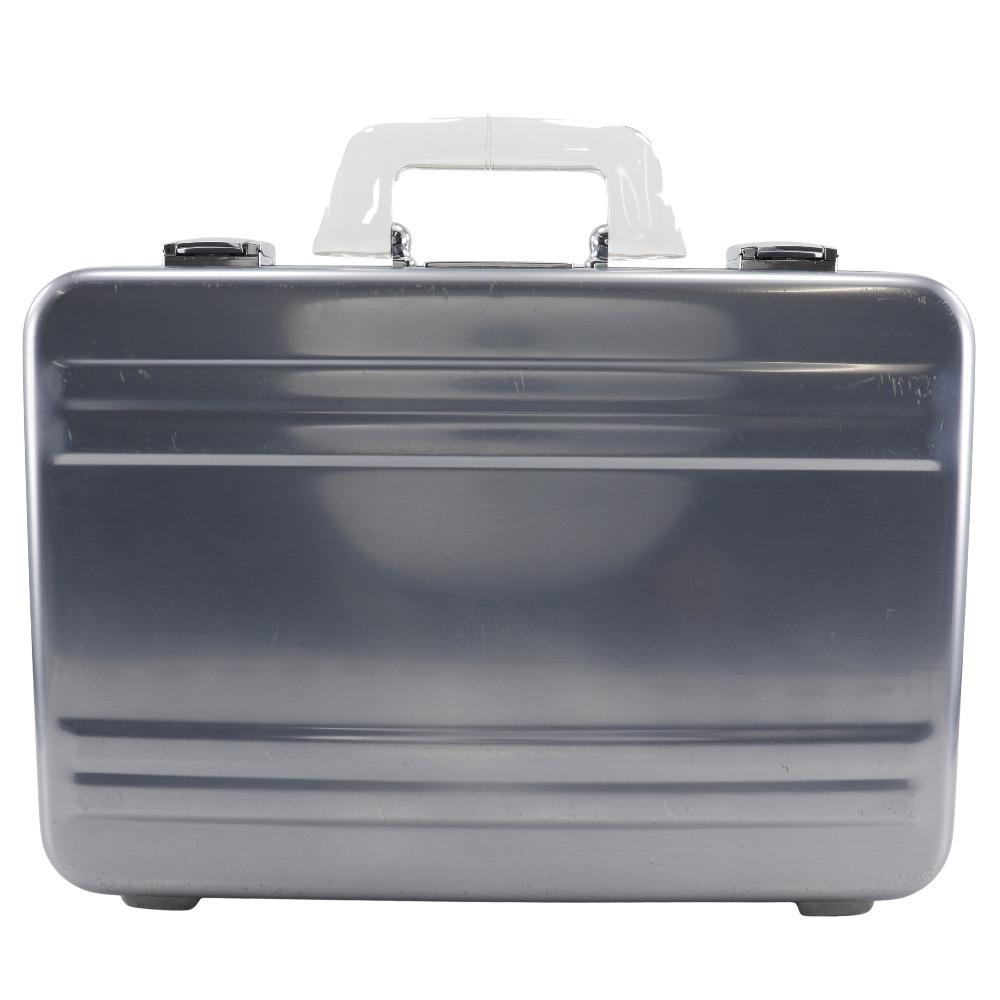 

ZERO HALLIBURTON Attache case Business bag Silver Aluminum mens Used