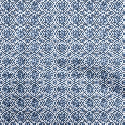 Cotton Flex Blue Fabric Block Fabric For Sewing Printed Craft Fabric By The Yard 40 Inch