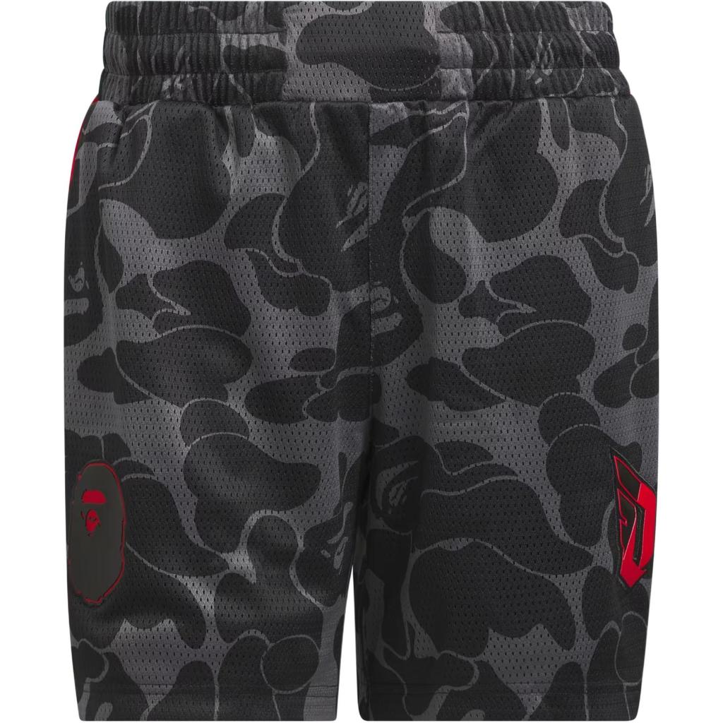 Adidas X Bape Collaboration Dame 9 FW24 Brand Logo Fashion Comfortable Breathable Basketball Shorts Men Shorts Carbon-Gray JF1153