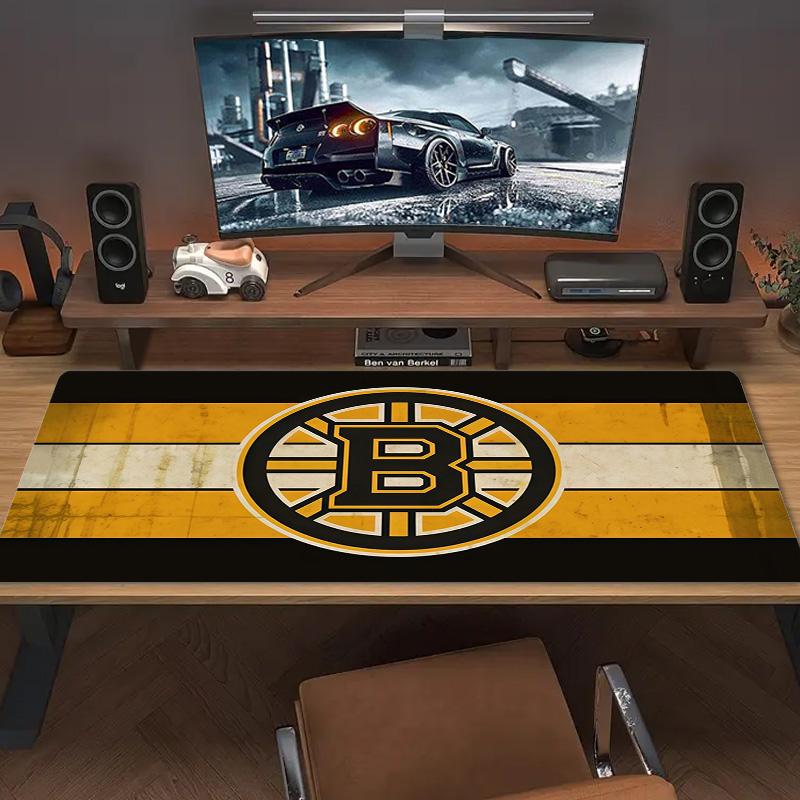 Boston Bruins2 Print Cushion Non-slip Laptop Tablet Big Mousepad XXL Mat Mini PC Playmat With Lock edge