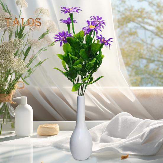 Umělá květina se zelenými listy Realistické plastové květiny Svatební párty Domácí kancelář Stolní ozdoba Umělá květinová dekorace větve