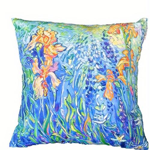 Home Decor Van Gogh-inspired Colorful Floral Pillow Covers Pattern Cushion Cover Suitable for Sofa Bedroom Car Pillow Cover