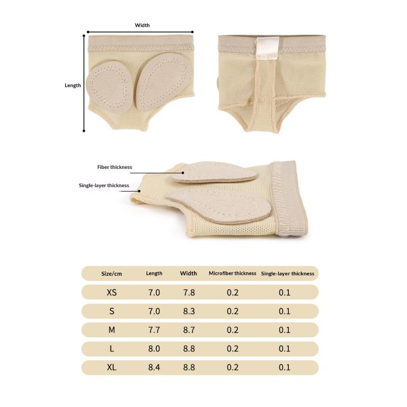 1 Paar Buikballet Dans Voorvoet Pad Bescherming Teen Xs-Xl Halve Schoenen Pad Voetverzorging Gereedschap Dans Voeten Pad Kussen Beschermer