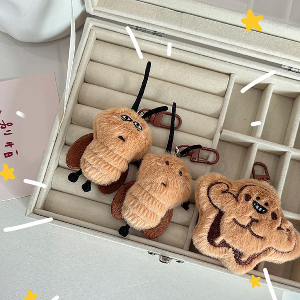 Cartoon Keychains Lovely Cockroach Keyrings Roach Doll Christmas Gift Christmas Birthday Party Vending Machine Supply