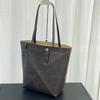2026 New Panta Splicing Folding Tote Bag, Retro Premium Cowhide Bucket Bag, Genuine Leather Commuter Bag for Women