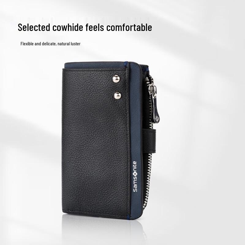 Samsonite Men's Leather Multifunctional Key Pouch & Coin Wallet TK7